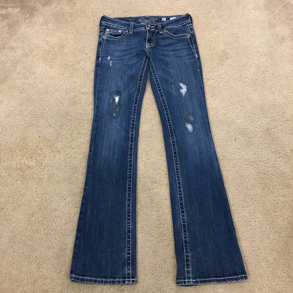 Miss Me Denim - Miss me minimalist factory distressed boot sz 27